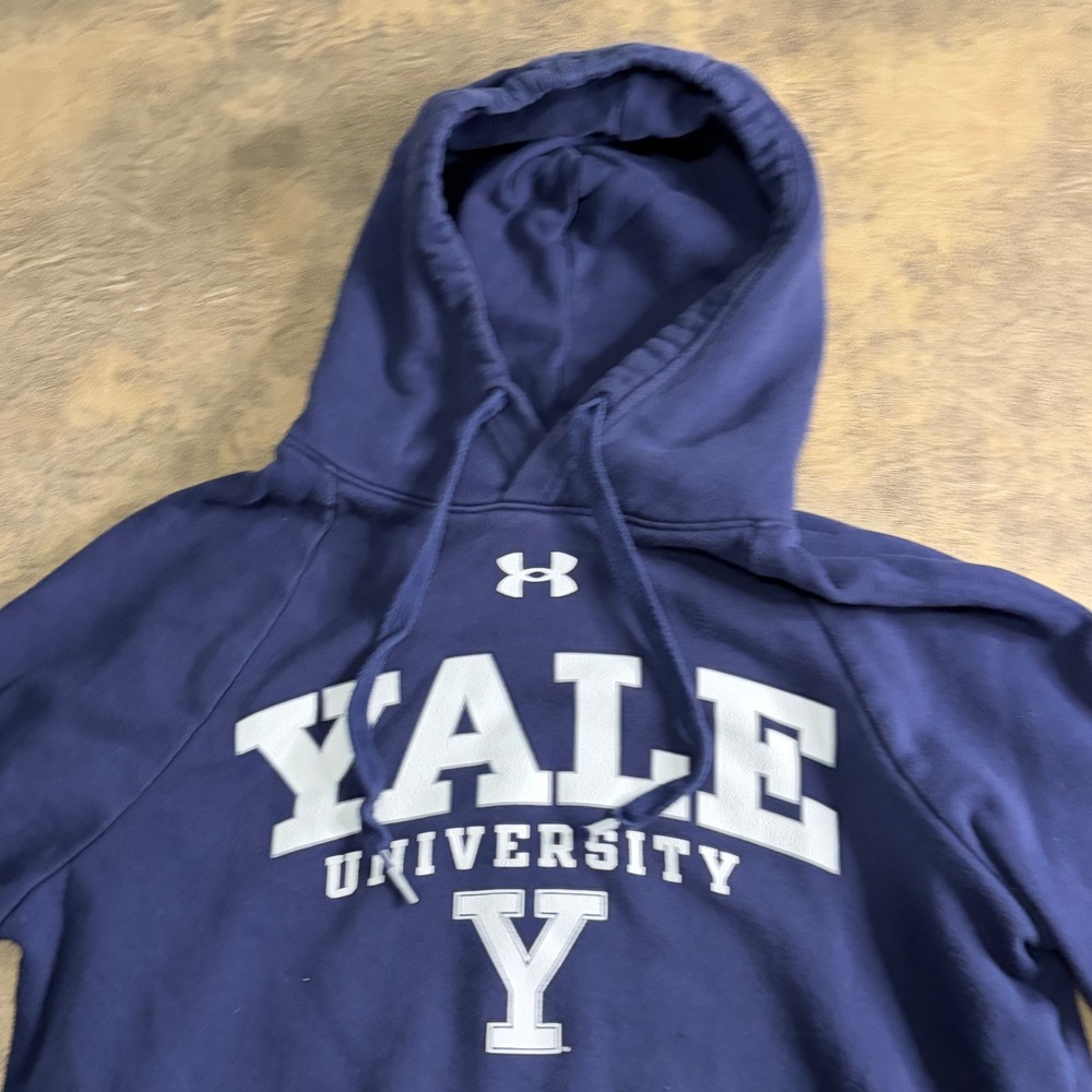 Under Armour Hoodie Mens Small Navy Blue‎ Yale University Pullover UM0709